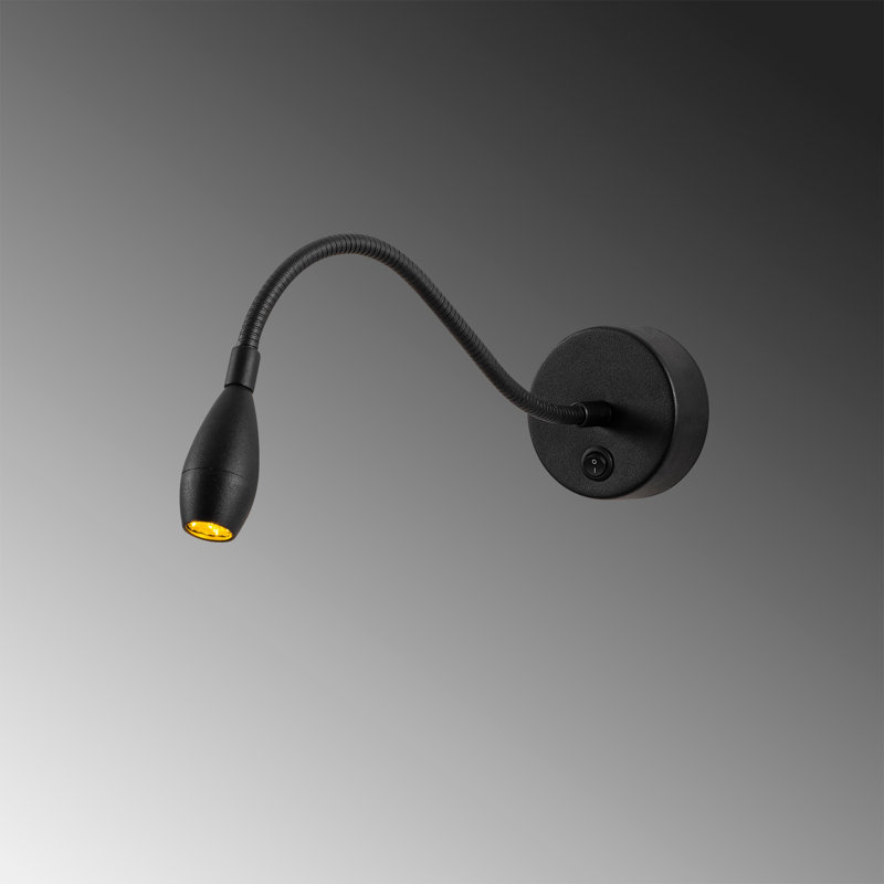 Lampe murale moderne, hauteur réglable, corps en métal noir, 3 x 15,0 x 5,9 pouces | Douille 1W 2700K, indice de protection IP20 | Parfait pour un décor glamour et scandinave | Solution d'éclairage élégante pour le salon et la chambre à coucher
