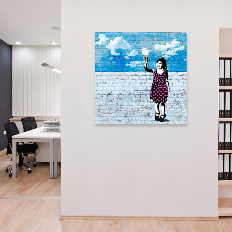 Sky Cream by Masterfunk Collective - Wrapped Canvas Art Prints, 70cm H x 70cm W x 4cm D