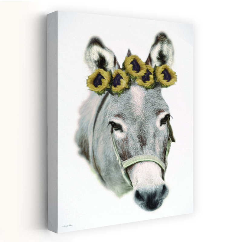 «Sunny and Her Crown Peaceful Abstract Contemporary Animal Landscape», art mural, H 18 po x l 12 po