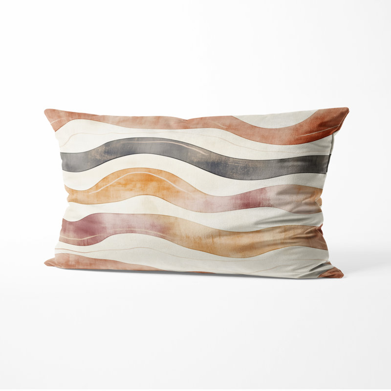 Coussin abstrait - Coussin Boho, H 12 po x l 20 po