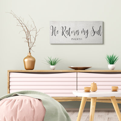 «He Stores My Soul», charmante typographie cursive