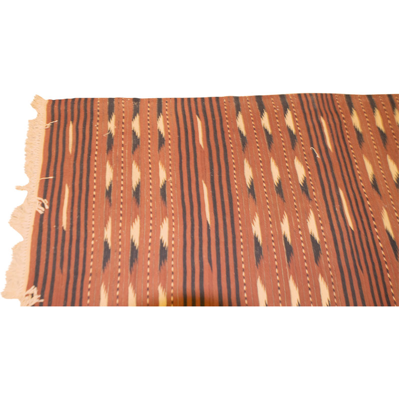 Hand Knotted Wool Area Rug in Red