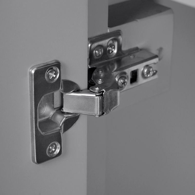 Meuble-lavabo 30 po avec lavabo en céramique, Gris