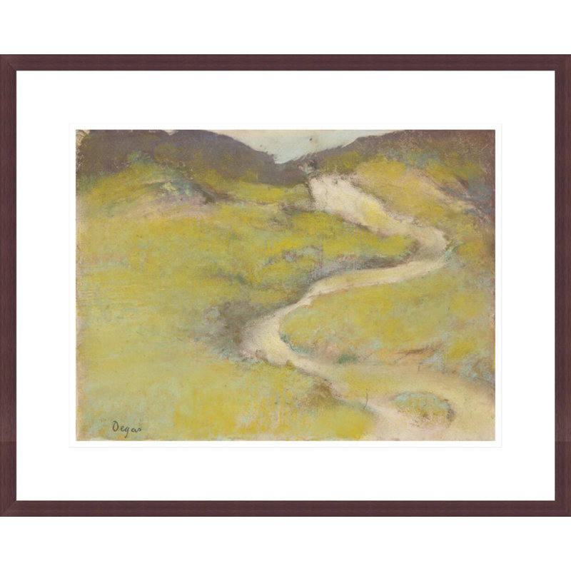 «Pathway in a Field» par Edgar Degas, impression giclée encadrée, H 17,61 po x l 21,75 po
