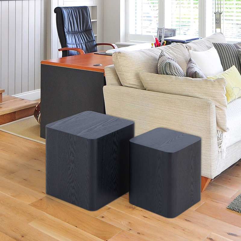 Ensemble de tables de bout Block, Noir