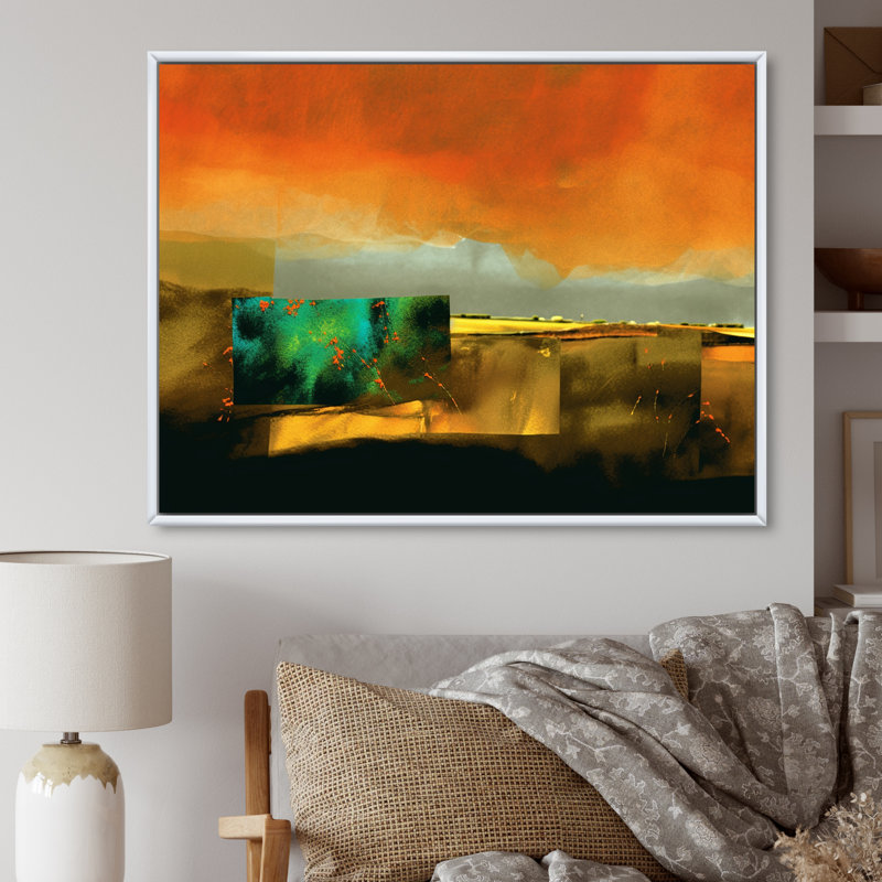 Art mural sur toile, "Bliss", paysages oubliés, H 24 po x l 32 po, Cadre photo noir