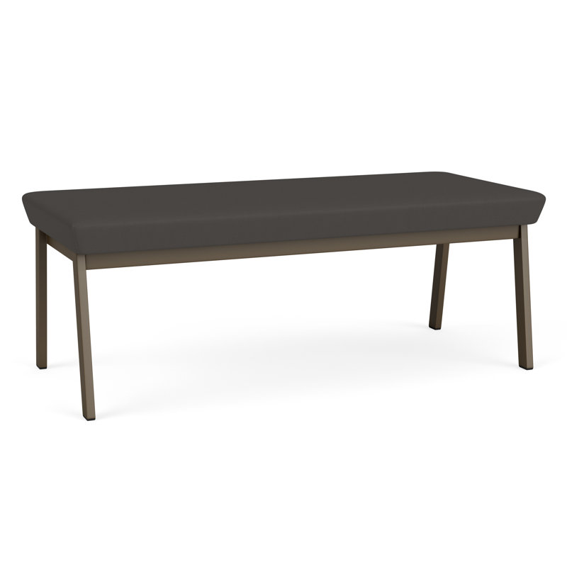 Banc en métal Newport, Bronze, Noir Patriot Plus - Vinyle lavable au chiffon
