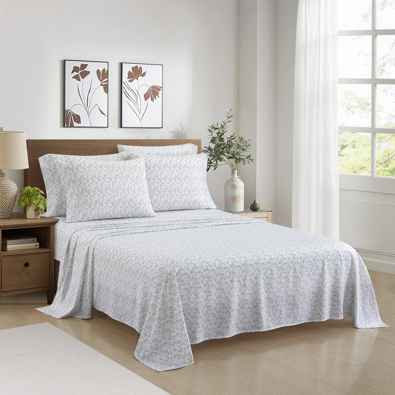 Aeropostale 6 Piece Premium All Season Microfiber Sheet Set, 4 Pillow Cases, 1 Fitted Sheet, 1 Flat Sheet, Fits Mattresses up to 16” Deep, King Size, Gray