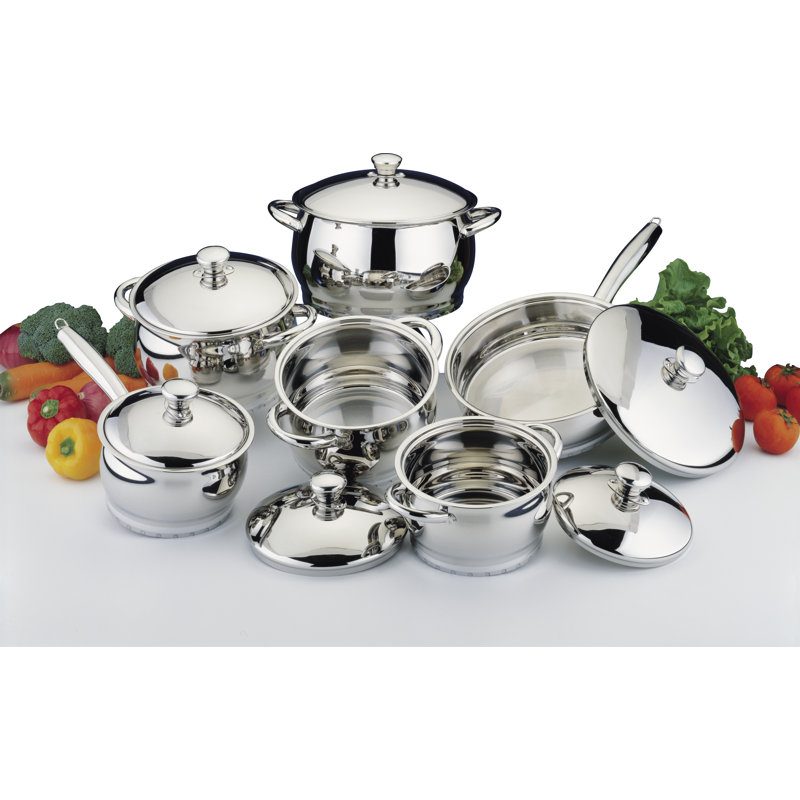 Cosmo 12 Piece Stainless Steel Cookware Set