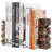 2 Piece Burnt Wood Decorative Cookbook Text Bookend
