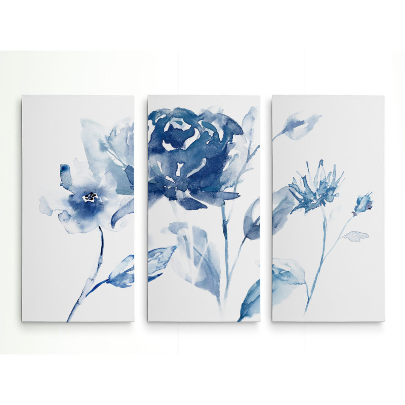 Translucide blues I-multi-pièces sur toile, H 32 po x l 48 po x P 1,5 po
