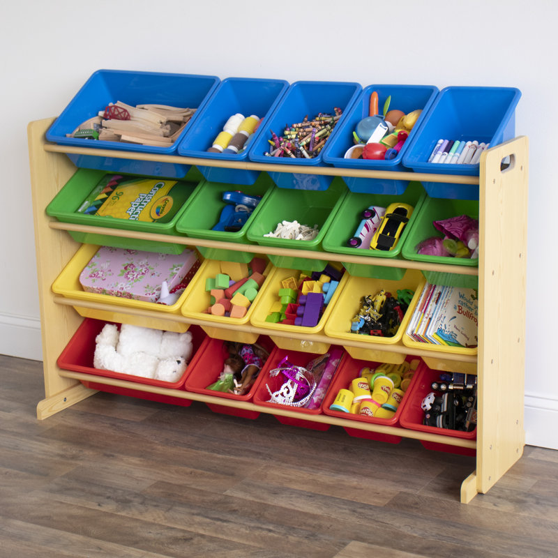 Rangement pour jouets Eveleth, Naturel / primaire
