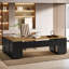 Bureau de direction en L 85,8 po avec classeur et rangement multiple-805211968