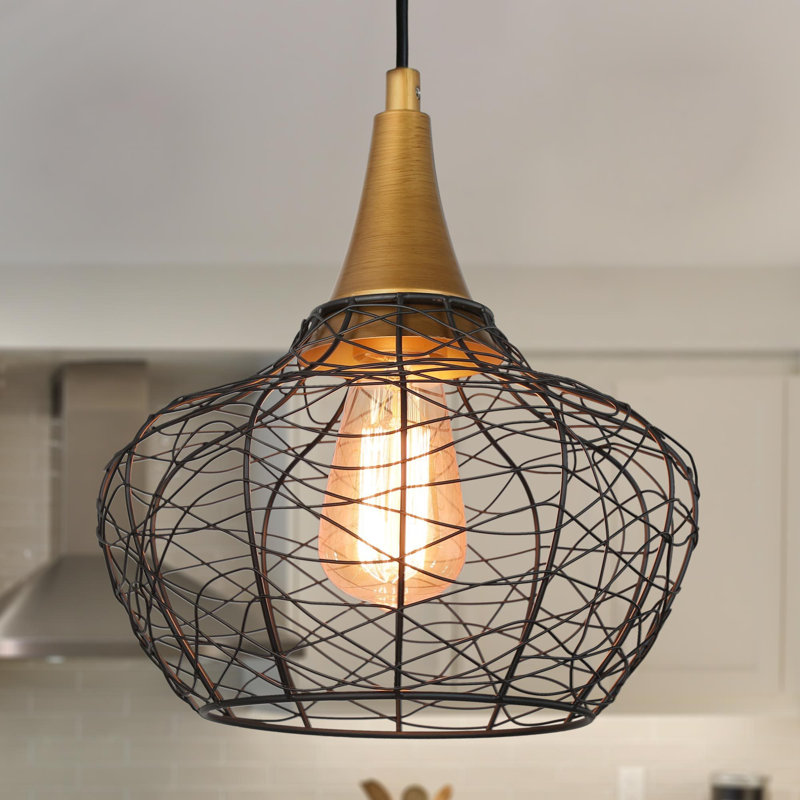 Mini-luminaire suspendu dôme à 1 lumière Abbighail
