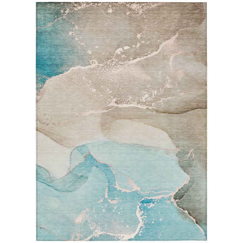 Abstract Indoor / Outdoor Rug, Rectangle 8' x 10'