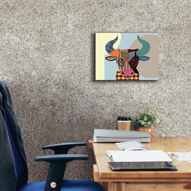 «Epic Graffiti» «Bull Baiting» par Lanre Adefioye, art mural sur toile, 16 po x 12 po, H 12 po x l 16 po x P 0,75 po