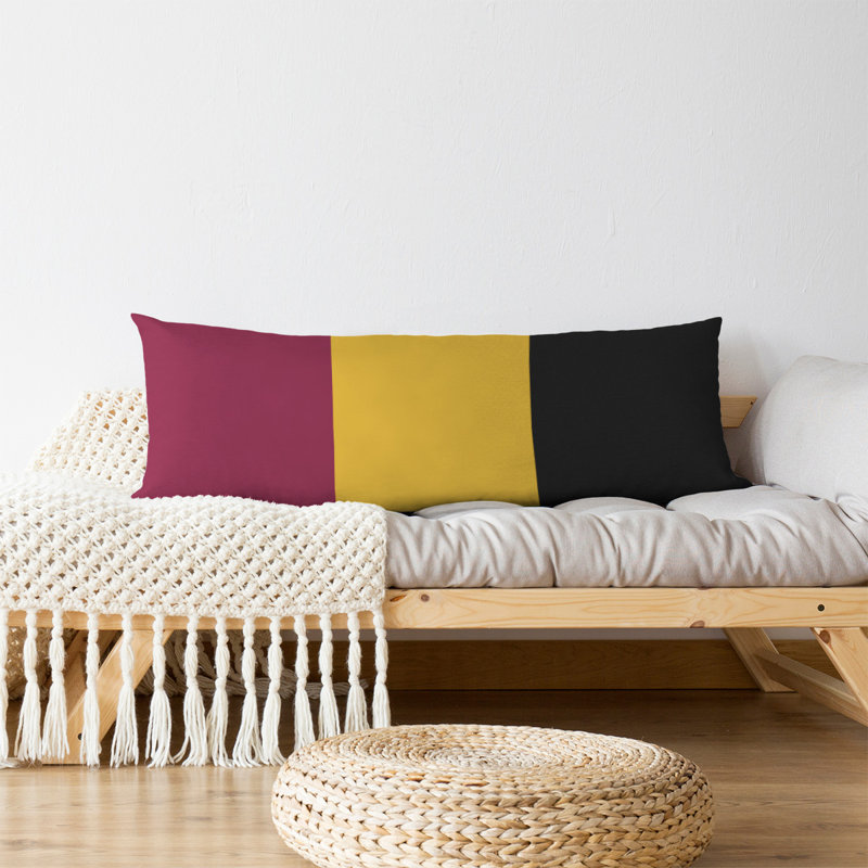Oreiller de corps en polyester / polyester Arizona Football Stripes, Mississippi Rebellion, Marron / jaune / noir