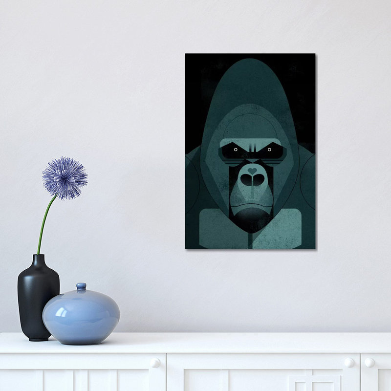 Gorilla by Dieter Braun - Print on Canvas, Wrapped Canvas, 30.48 cm H x 45.72 cm W