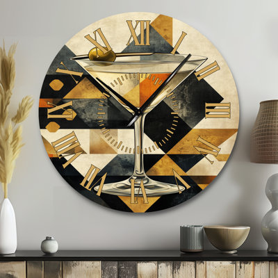 Grande horloge murale Martini at the Gatsby Bar - Art Deco