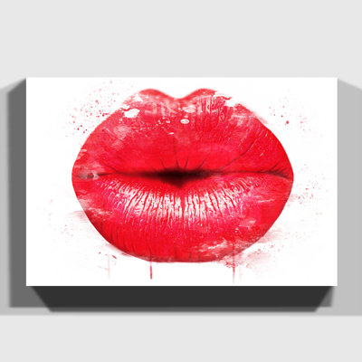 Red Lips Kiss - Wall Art