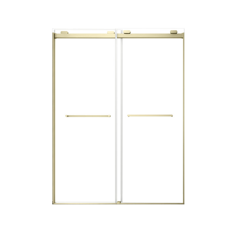 Porte de douche coulissante semi-sans cadre Transoli Olenna, l 60 po x H 80 po, verre trempé transparent 5/16 po