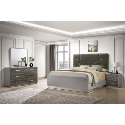 Naples Stone Grey Platform Bedroom Set