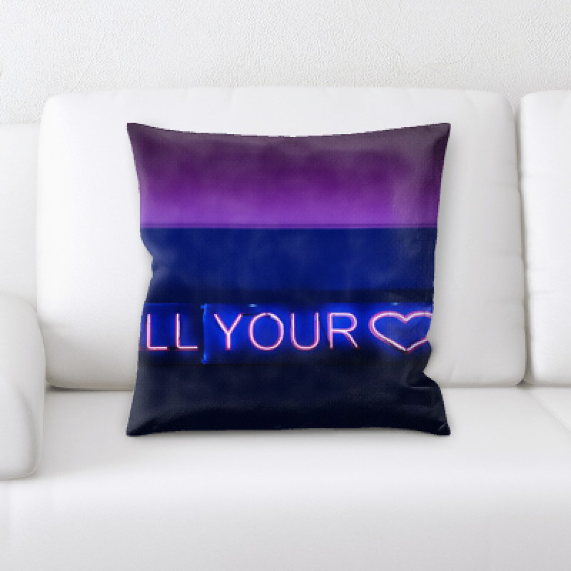 Coussin décoratif avec tout votre coeur
