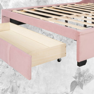 House of Hampton® Deeanne Upholstered Wingback Storage Bed | Wayfair