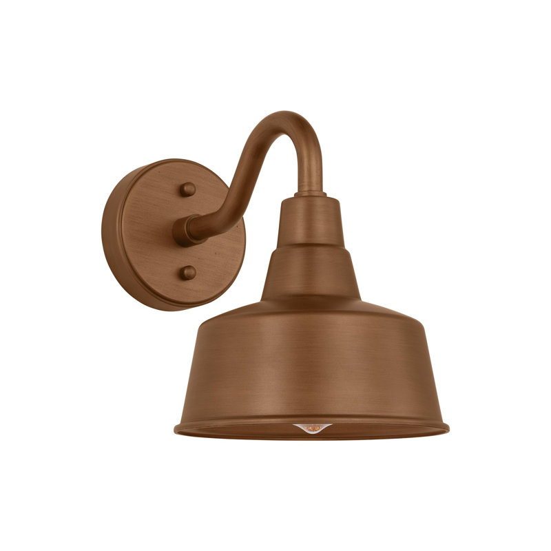 Lanterne murale Flores, H 13,5 po x l 14 po x P 21,13 po, Oui, Cuivre naturel