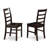 3 Piece Kitchen Table & Chairs Set Contains a Round Dining Table with Pedestal and 2 Dining Room Chairs, Cappuccino-1669311486-1671457123-1726798599