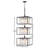 Giada Three-Light Multi-Tier Vertical Chandelier w/ Three Crystal Prism Drums