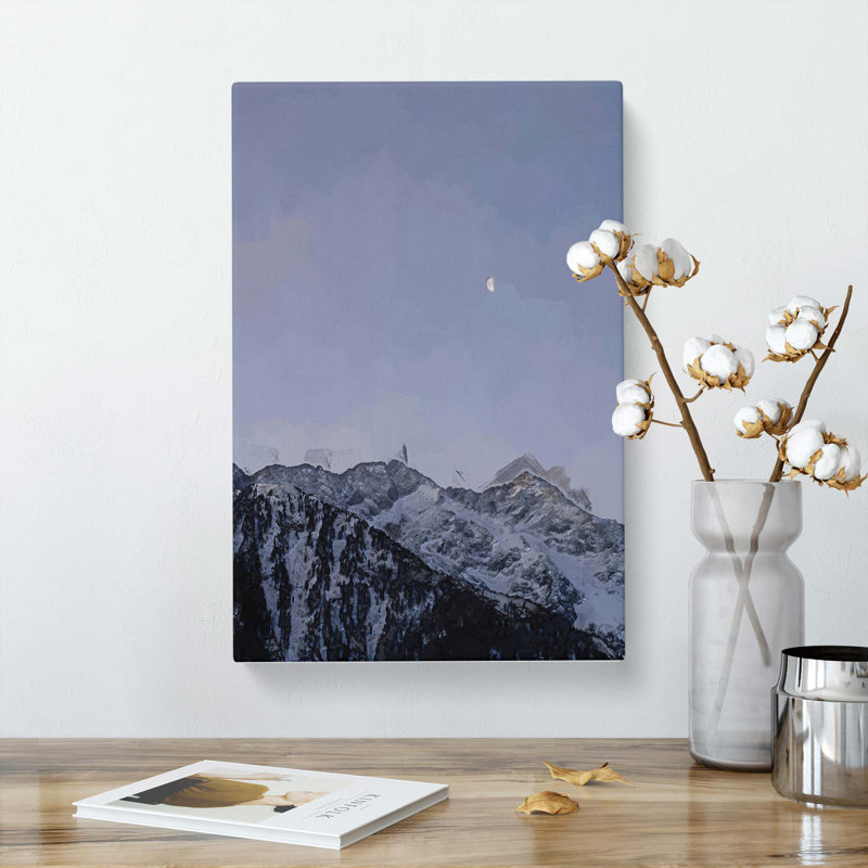 Half A Moon In Abstract - Wrapped Canvas, 91cm H x 60cm W x 3cm D