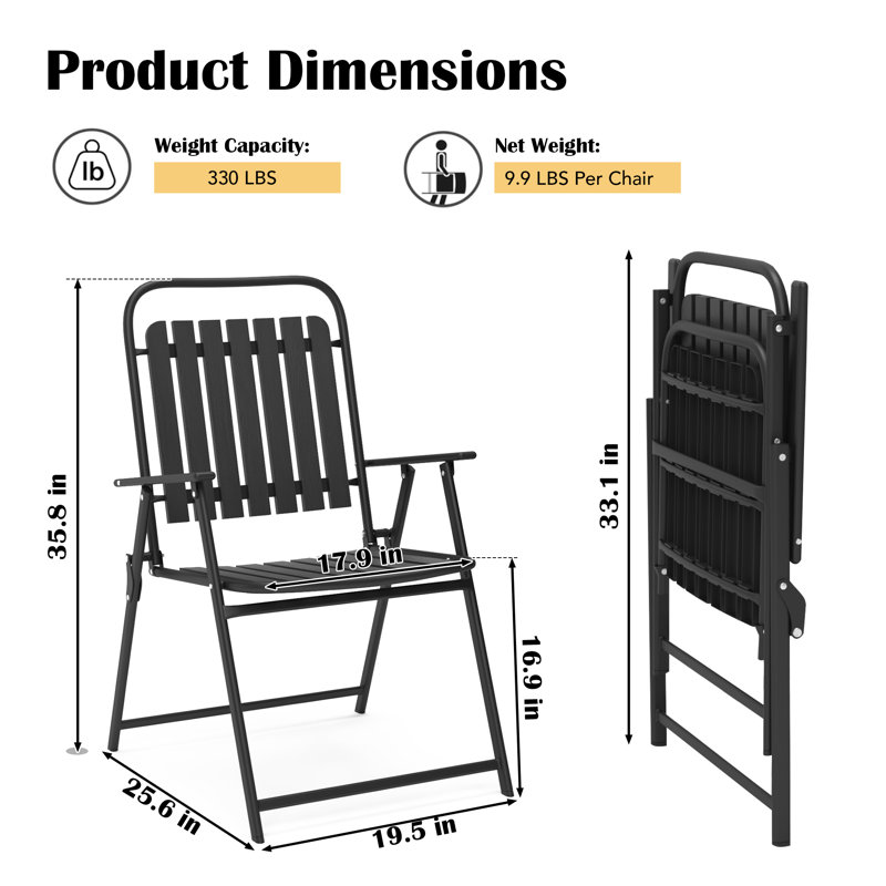 Ensemble de chaises pliantes Mintauts