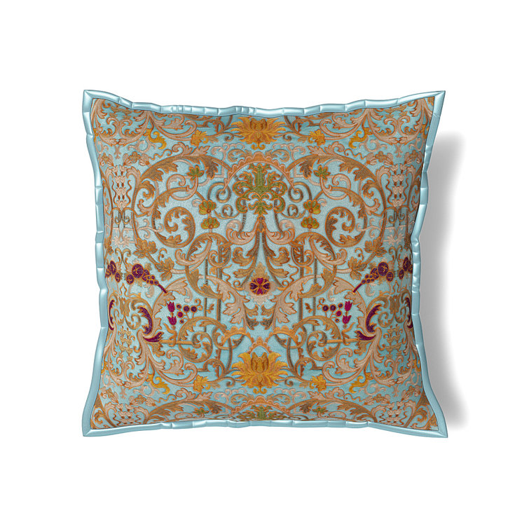 Met X Ann Gish Embroidered Reversible Throw Pillow