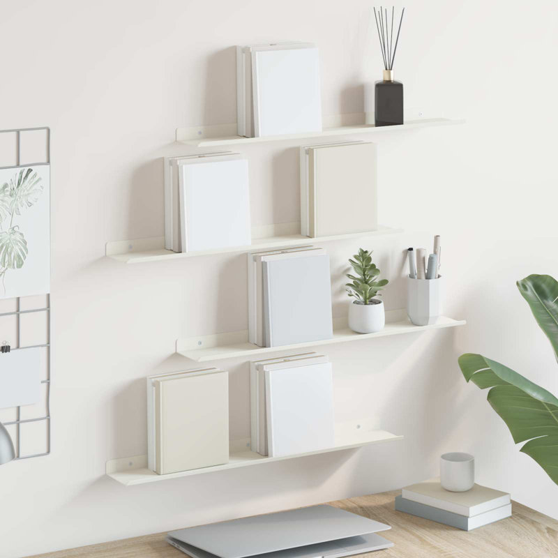 Steel Floating Shelf, White