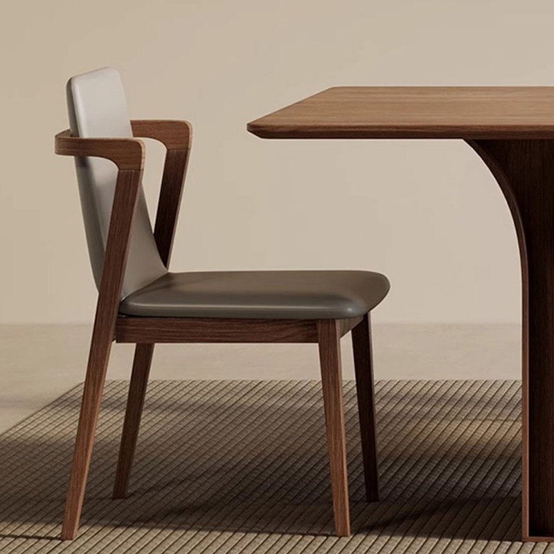 Ensemble de salle à manger rectangulaire en bois massif Minimalist, H 29,5 po x L 94,4 po x l 39,3 po