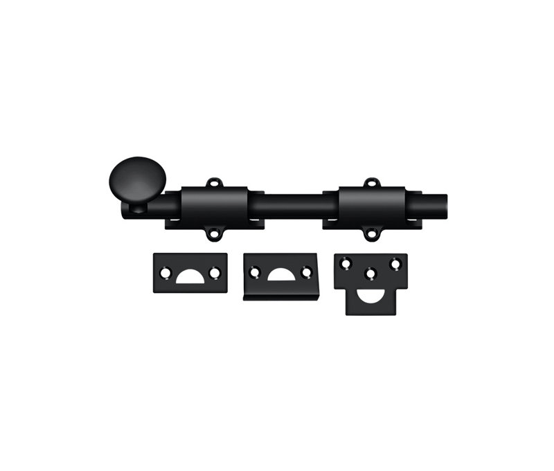 Boulon de surface 8 po Deltana 8SB19; robuste; finition noire, Noir