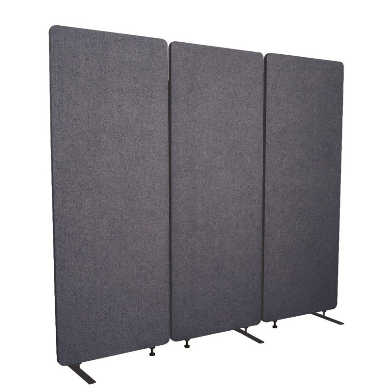 Paravent 3 panneaux Reclaim, Gris ardoise