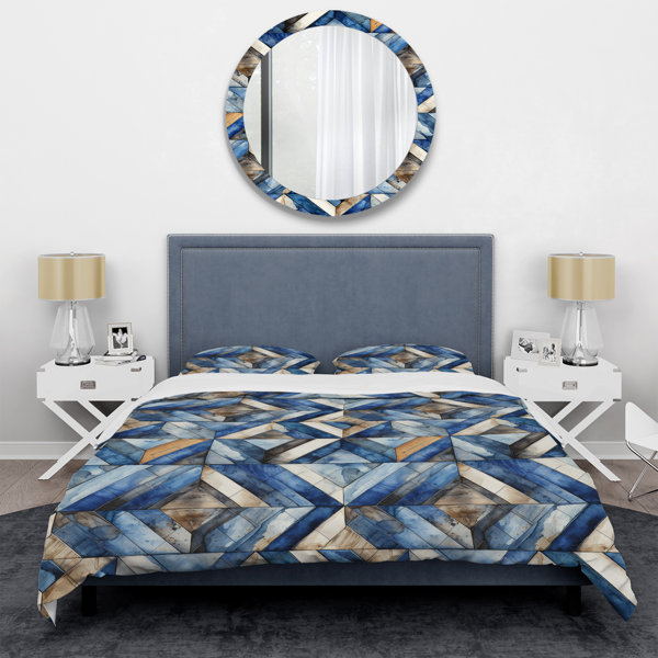 East Urban Home Roehampton No Geometric Shapes Duvet Cover Set | Wayfair