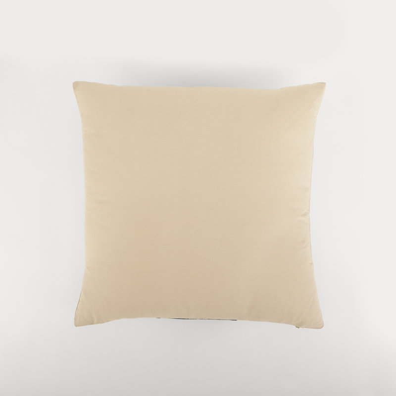 Kat Striped Cotton Blend Reversible Throw Pillow, Navy/Taupe, 20" x 20", Pillow Cover Only - No Insert
