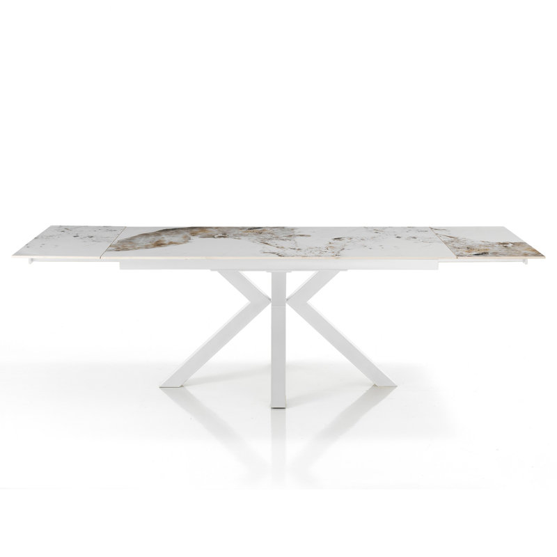 Daelynn Extendable Metal Base Dining Table