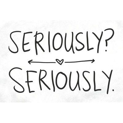 Seriously - Wrapped Canvas Art Prints