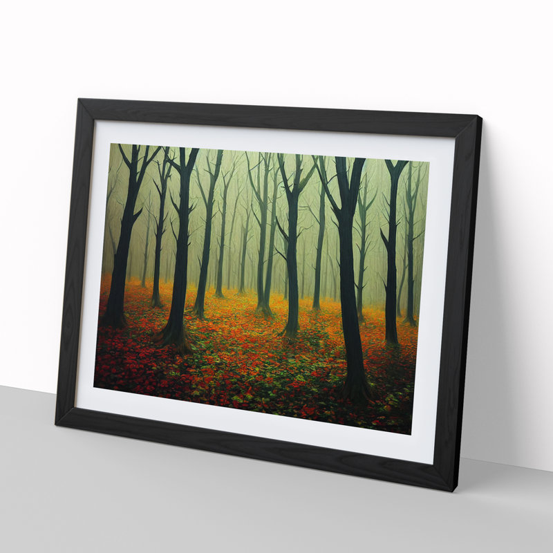 Forest - Single Picture Frame Print, 46cm H x 64cm W x 2cm D, Black