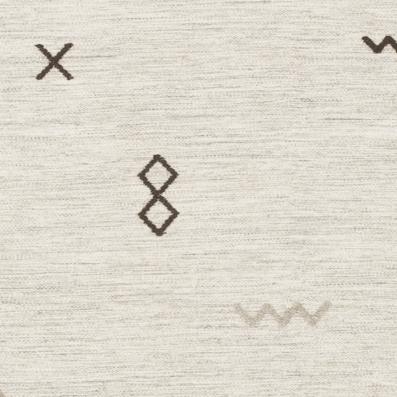 Tapis bleu marine / denim en laine tissé à plat à la main Fuchs Southwestern, Rectangle 2 pi x 3 pi