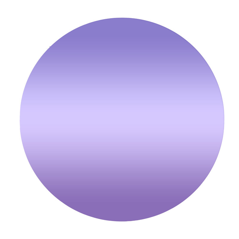 Wood Round Tinted Wall Mirror, Purple
