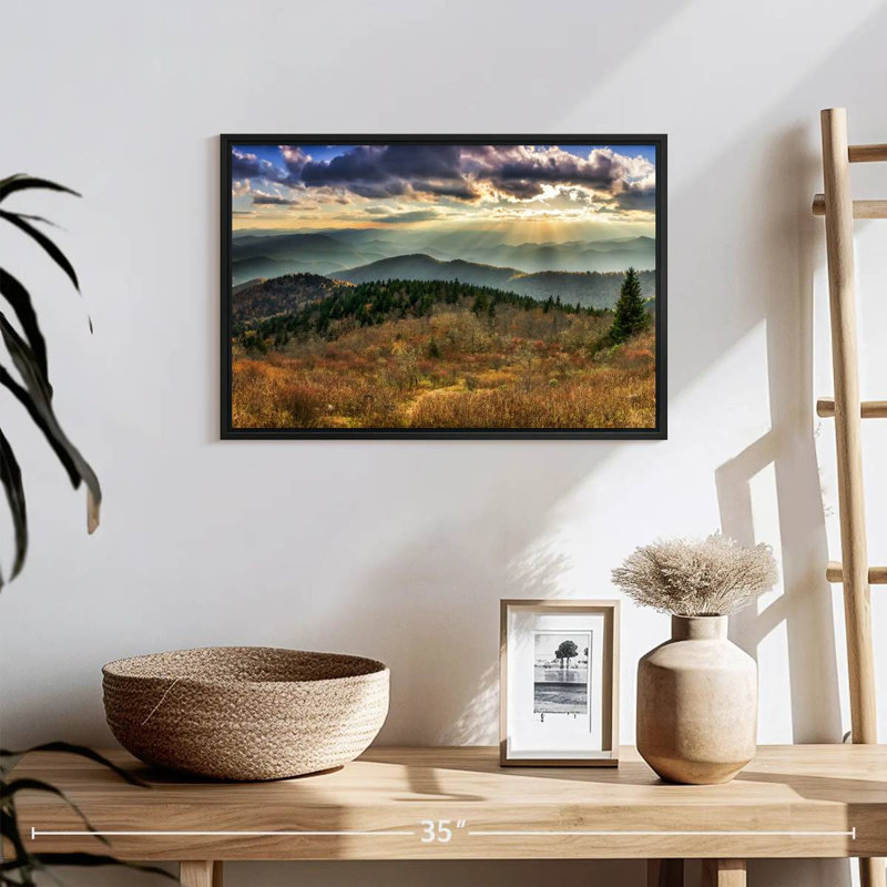 Parc national des Great Smoky Mountains, 19 po x 13 po, Cadre flottant noir