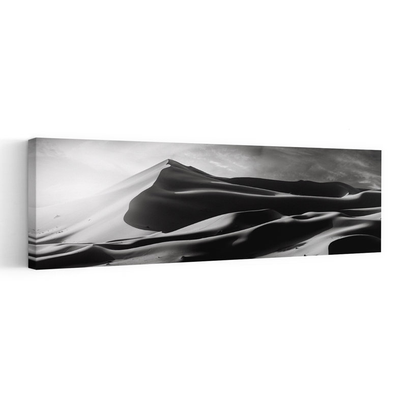 Dramatique, désert, dunes, paysage dramatique minimaliste, nature, art mural, H 48 po x l 16 po
