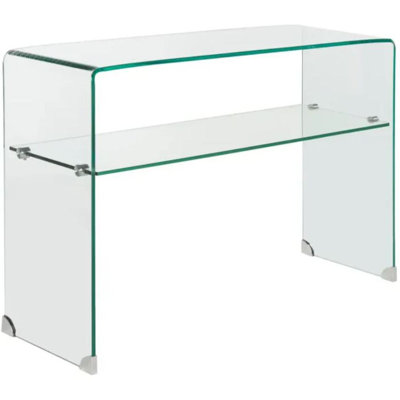 Console en verre avec tablette supérieure Ramos