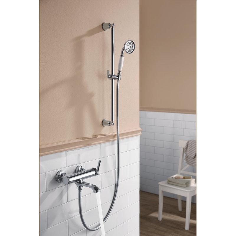 Urswicke Rain Slide Bar Shower Head, Chrome