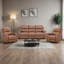 Ensemble de fauteuils inclinables manuels 3 pièces avec deux fauteuils et un canapé 3 places, porte-gobelets-162033685